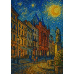 Toruński plakat v stilu Van Gogha 50x70 cm