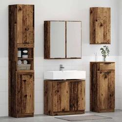 Set namještaja za kupaonicu 4 pcs Staro drvo Konstruirano drvo