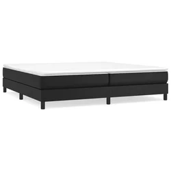 Okvir za krevet s oprugom crni 200x200 cm od umjetne kože