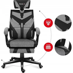 Huzaro gejmerska stolica combat 5.0 grey ( 8362 )