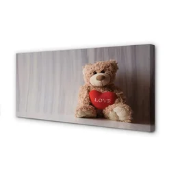 tulup.si Slika na platnu Srce teddy bear 125x50 cm