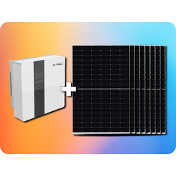 V-TAC SET Solarni inverter 3.6kW ON/OFF GRID HYBRID s LCD zaslonom JEDNOFAZNI IP65 + 8 kom MONO solarni panel 450W [11374]