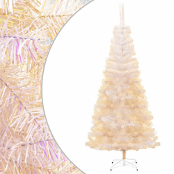 Umjetno božićno drvce s obojenim vrhovima bijelo 240 cm PVC