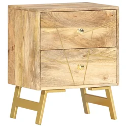 Vidaxl Nočna omarica 40x30x50 cm trden mangov les