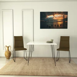 Hanah home Trpezarijski sto Sandalf Square 90x75x90cm Beli
