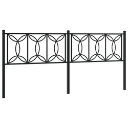 Vidaxl Kovinsko nadomestno vzglavje črno 193 cm