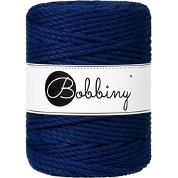 Bobbiny 3PLY Macramé Rope 5 mm 100 m Ink Blue Vrvica