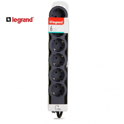 LG 694558 PRODUZNI BLOK 6X2P+E 1.5M (CRNA/T.SIVA)