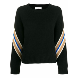 Sandro Paris - Manuel contrasting sleeves sweater - women - Black