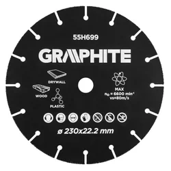 Graphite 55h699 Rezni disk 230 mm za metal i plastiku ( 55H699 )