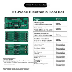 Sata Set alata za elektroniku 09322, 21 Komada