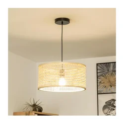 Brilagi - LED luster na sajli CERIA BOHO 1xE27/40W/230V prečnik 40 cm bambus