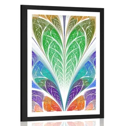 Plakat s paspartujem abstrakcija barvnega stekla - 40x60 white