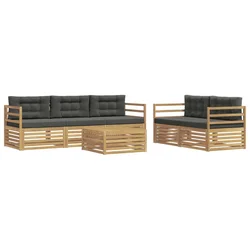 Set vanjskih sofa 6 kom. Bijela i antracit