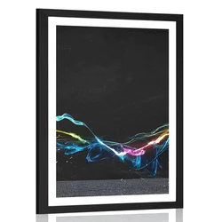 Plakat s paspartujem moderna abstrakcija - 60x90 white