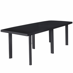 vidaXL Vrtna miza plastika 216x90x72 cm antracitna