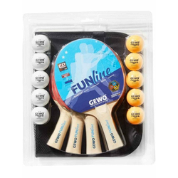 Gewo Set reketa za stoni tenis i loptice Fun-Time, Plavi