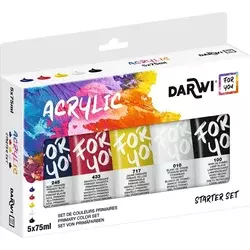 Darwi Acrylic Paint Set akrilnih barv 5 x 75 ml 5 Kosov