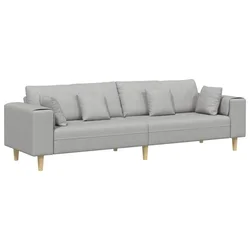 Vidaxl Kavč Oblačno siva 250 x 77 x 76 cm blago