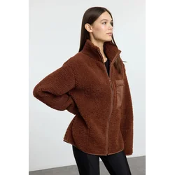 Trendyol Milla ženski duks Twoaw24Sw00071, braon-braon