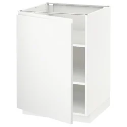 METOD Podni element s policama, bela/Voxtorp matirano bela, 60x60 cm