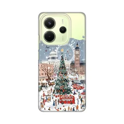 Silikonska maska za Xiaomi Redmi Note 14 4G SRB, Christmas Town
