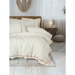 Lessentiel Maison Komplet Posteljine Banded, 200x220 cm, Narandžasti