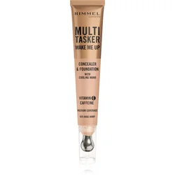 Rimmel London Multi Tasker Wake Me Up Concealer & Foundation osvetljevalni korektor in puder 20 ml odtenek 025 Rose Ivory