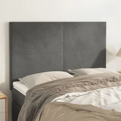 Uzglavlje tamno sivo 144x5x118/128 cm baršunasto