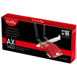 CUDY Adapter mrežna karta WE3000S AX5400 Tri-Band crveni