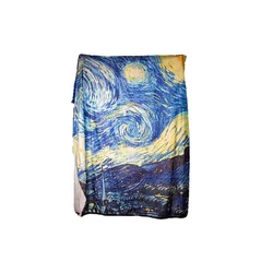 ODEJA PREGRITO ZA POSTELJO VAN GOGH ZVEZDNA NOČ TOPLA 130X150CM