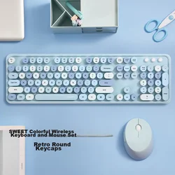 Mofii Tastatura, Bežična, Šarena + Miš, Svetloplavi