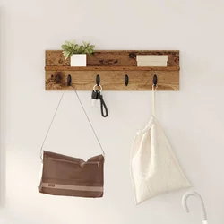 Vješalica za kapute na zidu Zidne Staro drvo 60 x 10,5 x 18 cm
