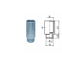 Vodovodni produžetak 1/2x25 mm, O24x37 mm