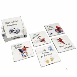 Originalni personalizirani podmetači za čaše – savršen poklon za nogometaše, lovce, ribolovce i majstore - 6. - 16320