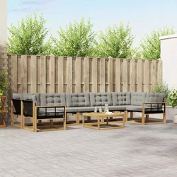 Set vanjskih sofa 8 pcs Bijela i svjetlosiva