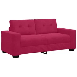 Vidaxl Dvosed vinsko rdeč 180x77x82 cm žamet