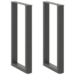 Noge za barski stol U-oblika 2 kom antracit 40 x (90-91) cm čelik