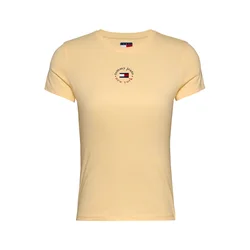 Tommy Jeans Majica ESSENTIAL marine/svetlo rumena/rubin rdeča/bela