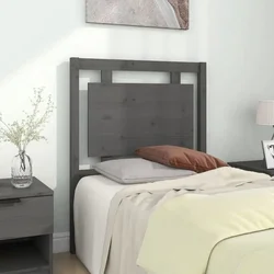 Uzglavlje za krevet sivo 80,5 x 4 x 100 cm od masivne borovine