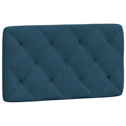 Vidaxl Blazina za vzglavje modra 80 cm žamet