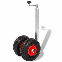 vidaXL Podporno kolo za prikolico z 2 pnevmatikama 200 kg