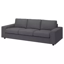 VIMLE Sofa trosed, sa širokim rukohvatima/Gunnared zagasitosiva