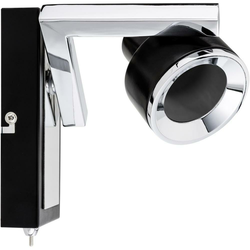 Paulmann Stenski reflektor GU10 10 W LED Paulmann Turn 66670 črne barve, krom