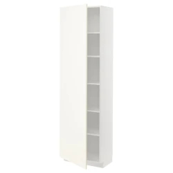 METOD Visoki element s policama, bela/Vallstena bela, 60x37x200 cm