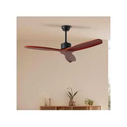ZEVENTI - Plafonski ventilator CUENCA Wi-Fi Tuya crna/hrast + daljinski upravljač