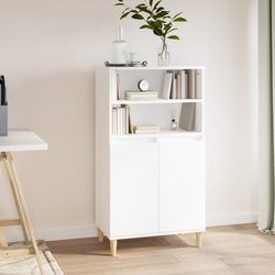 Visoka komoda bijela 60x36x110 cm od konstruiranog drva
