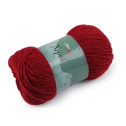 Pletena preja Nepal 100 g - (6019) rdeča