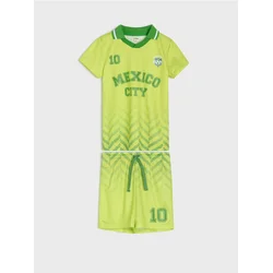 Sinsay - Active brzo sušeći sportski set sa printom Mexico City - lajm