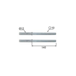 DABEL skriveni nosač police OK10x140/fi12mm (2kom) DBP